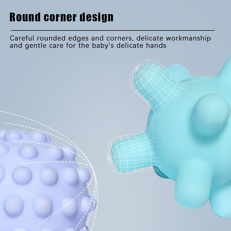 Baby Sensory Soft Balls – Textured Squeeze & Sound Toy Set | 6-Piece Montessori Sensory Play for Babies 3+ Months