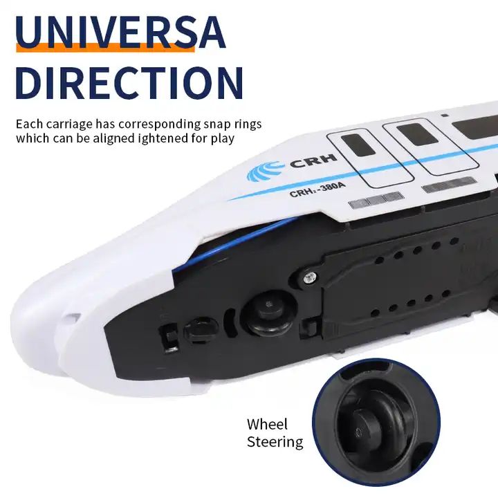 High-Speed Electric Bullet Train Toy Rechargeable Battery Powered, Detachable Coaches & Obstacle Avoidance