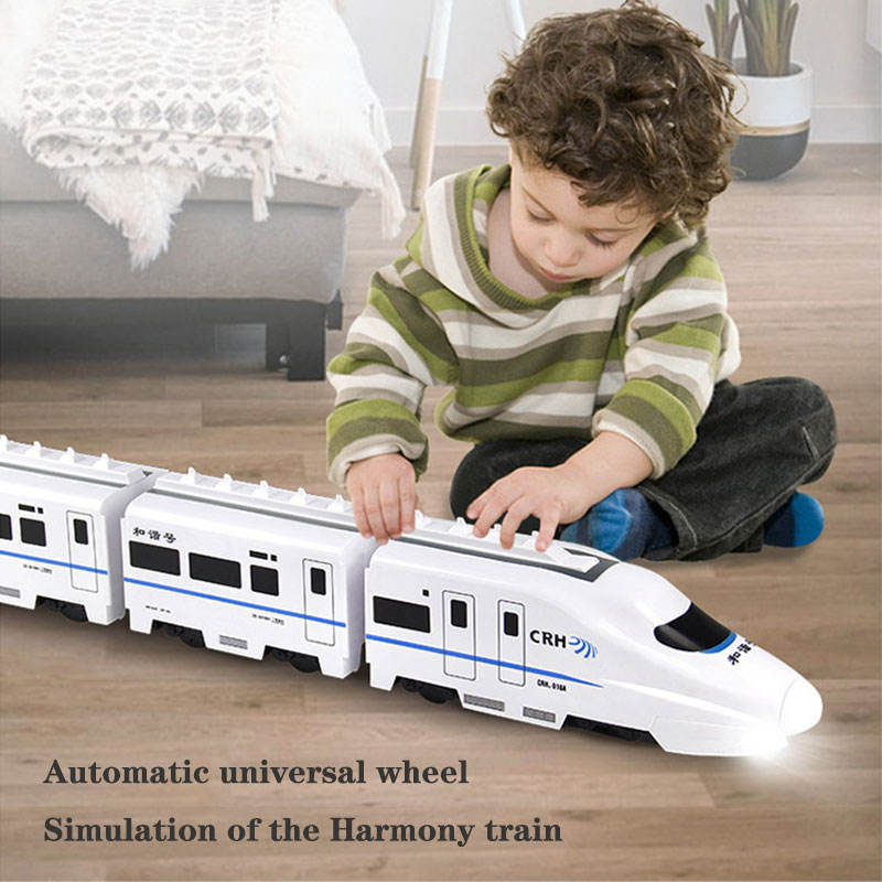 High-Speed Electric Bullet Train Toy Rechargeable Battery Powered, Detachable Coaches & Obstacle Avoidance