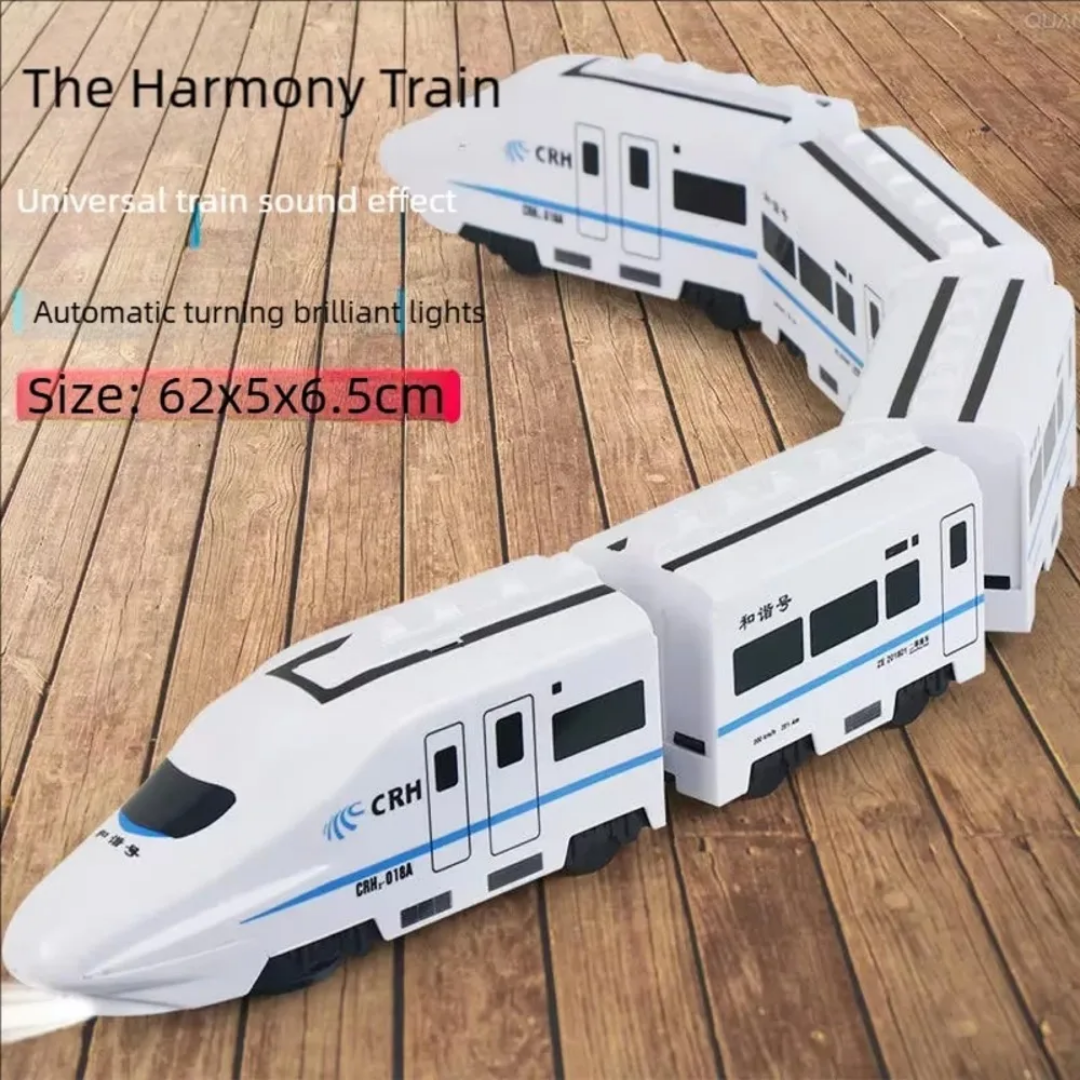 High-Speed Electric Bullet Train Toy Rechargeable Battery Powered, Detachable Coaches & Obstacle Avoidance