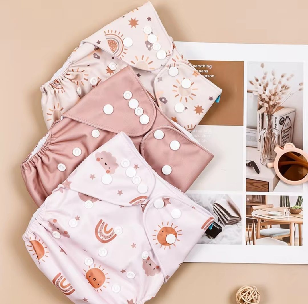 Reusable Adjustable Baby Cloth Diapers (3 Pieces Pack) – Waterproof Washable Nappies with Snap Buttons

Alternative to disposable diapers
Suitable for babies and toddlers
Nappy Inserts sold Separately