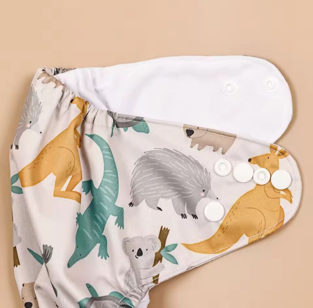 Reusable Adjustable Baby Cloth Diapers (3 Pieces Pack) – Waterproof Washable Nappies with Snap Buttons

Alternative to disposable diapers
Suitable for babies and toddlers
Nappy Inserts sold Separately