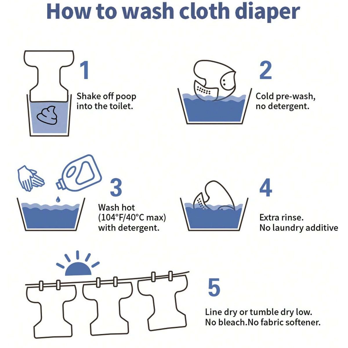 Reusable Adjustable Baby Cloth Diapers (3 Pieces Pack) – Waterproof Washable Nappies with Snap Buttons

Alternative to disposable diapers
Suitable for babies and toddlers
Nappy Inserts sold Separately