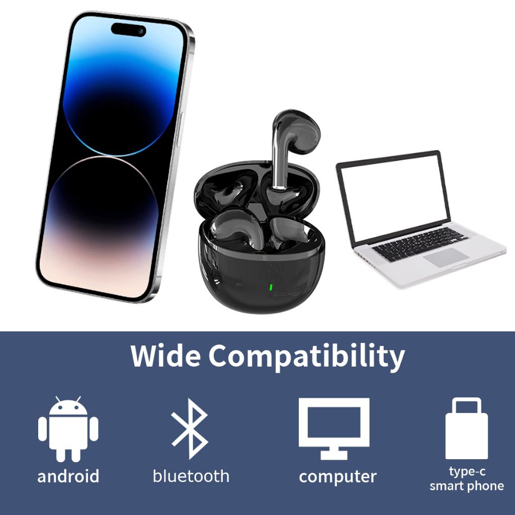 Aloking Earbuds HIFI Original TWS Wireless Bluetooth Headset with Microphone Touch Control for iPhone Android H7 Bluetooth Wireless Earphone Gaming Sports earbuds Noise Cancelling Waterproof Earpods