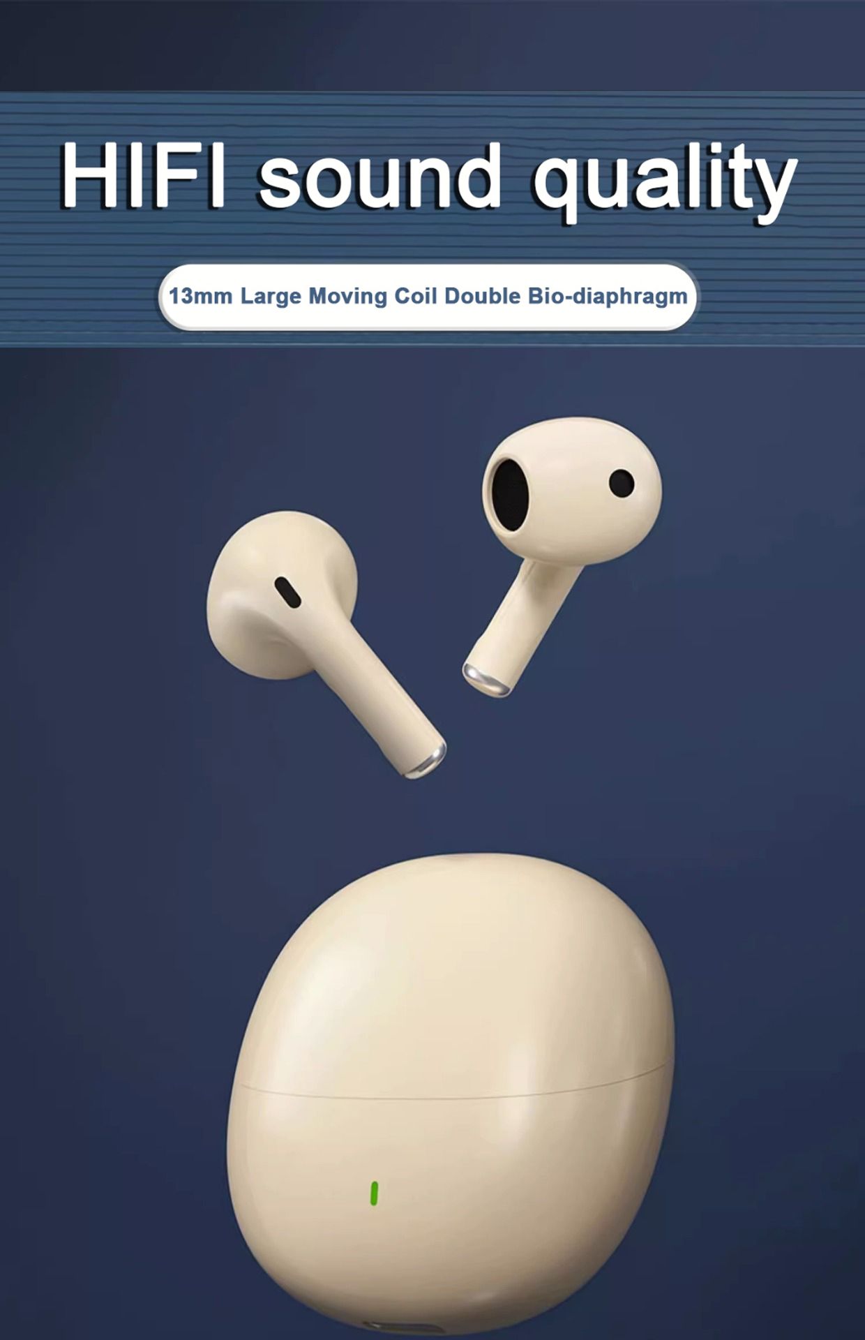Aloking Earbuds HIFI Original TWS Wireless Bluetooth Headset with Microphone Touch Control for iPhone Android H7 Bluetooth Wireless Earphone Gaming Sports earbuds Noise Cancelling Waterproof Earpods