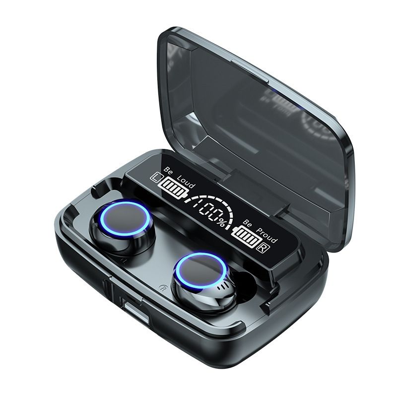 Aloking Bluetooth Earphone TWS Large Capacity in-ear Earbuds Music HIFI Sound Bass Noise Cancelling Bluetooth Wireless Earphone with Mic Touch Control Waterproof Mini Earphone Bluetooth Headset Pods