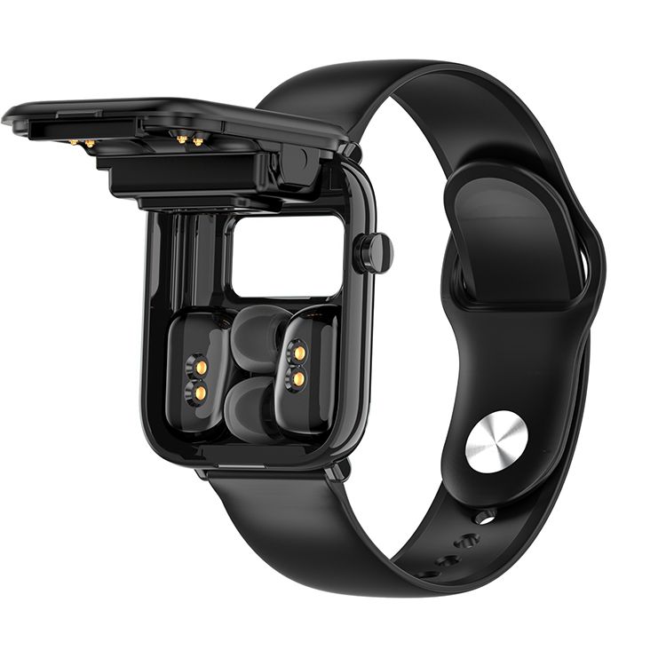 Smart Watch TWS Earphones 2-in-1 Women Men Flip Smartwatch Wireless Earphone Earbuds Bluetooth Call Heart Rate Monitor Square Touch Control Waterproof Sports Smartwatches Bluetooth Wirst Watch For Men
