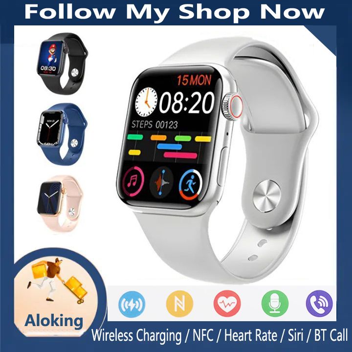 Fashion Sports Smart Watch Women Men Ladies Wrist Watch For Andriod IOS Smart Bracelet Alarm Clock Fitness Waterproof Smartwatch 1.85'' Square Touch Control Watch 8 Max Bluetooth Smart Watch For Men Watch 8 Max-Silver