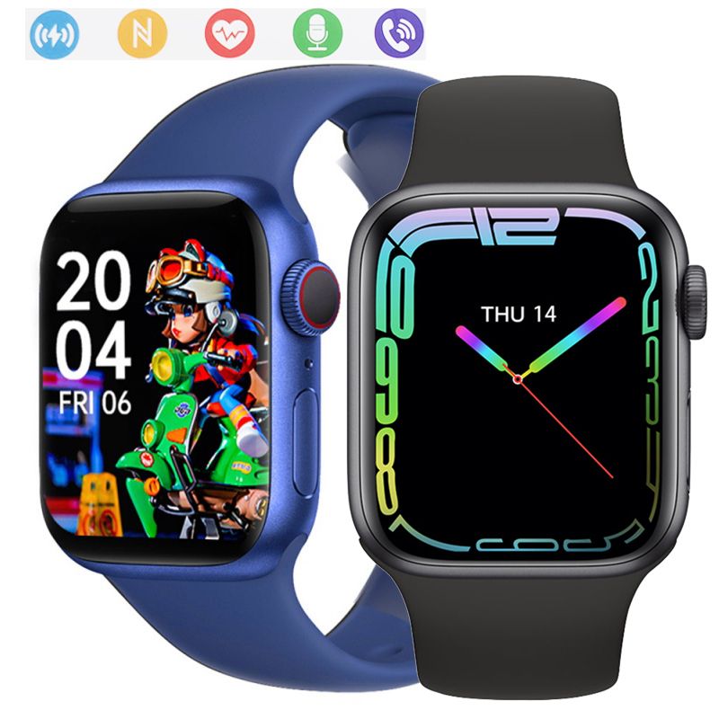 Fashion Sports Smart Watch Women Men Ladies Wrist Watch For Andriod IOS Smart Bracelet Alarm Clock Fitness Waterproof Smartwatch 1.85'' Square Touch Control Watch 8 Max Bluetooth Smart Watch For Men