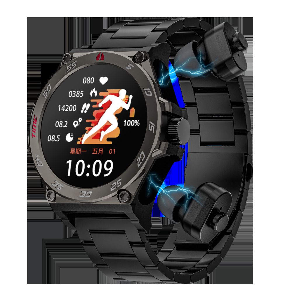 smart watch with earbuds LC18 2-in-1 local music play 1.53'' AMOLED Bluetooth watch with earbuds 2 in 1 Waterproof Smart Watch for men smartwatch Long standby time Sports watch with earphone original
