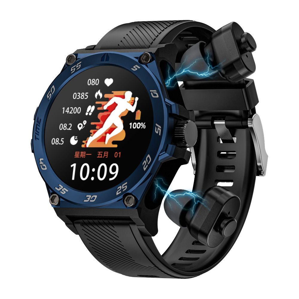 smart watch with earbuds LC18 2-in-1 local music play 1.53'' AMOLED Bluetooth watch with earbuds 2 in 1 Waterproof Smart Watch for men smartwatch Long standby time Sports watch with earphone original
