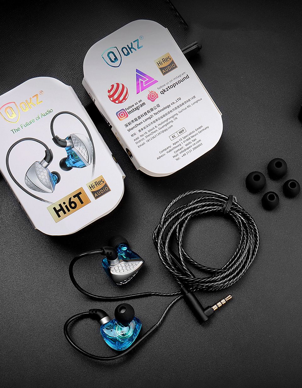 QKZ Earphone In-Ear Wired Earphones with Microphone noise cancelling gaming wired earphones 1.2meters Music Sports Earphone QKZ Hi6T in-ear headphones monitoring soft silicone earplugs subwoofer bass