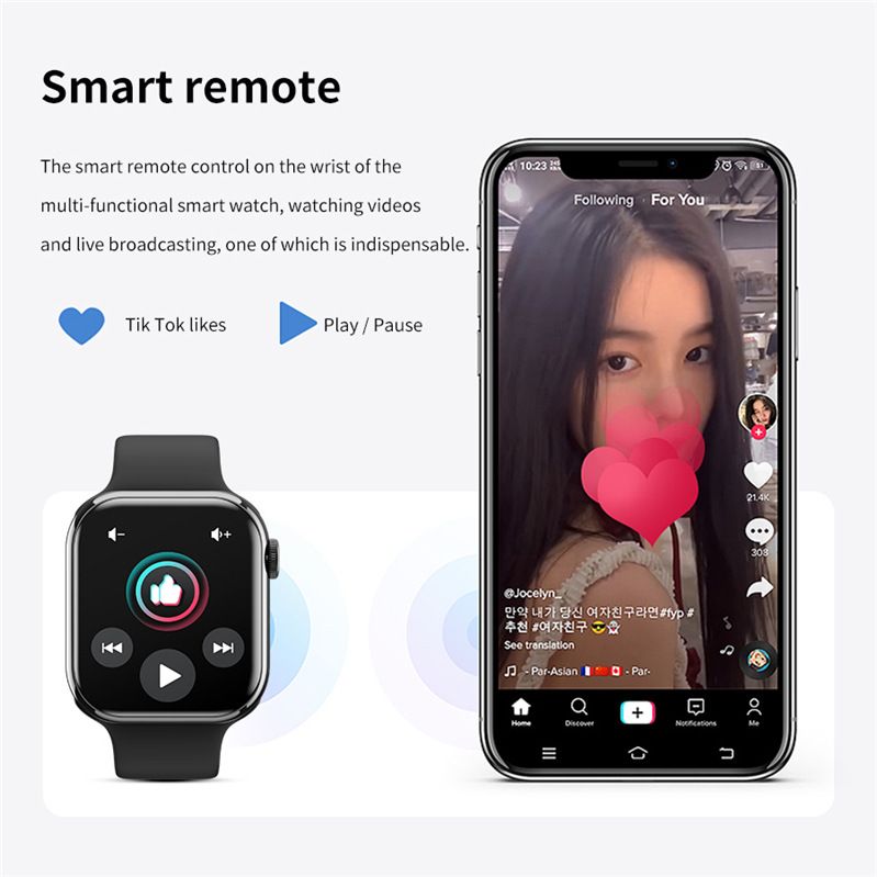 Watch 9 smart watch Men Women Unisex Couple Watches GPS NFC 2.05'' Full Touch Bluetooth Call message reminder Smart band Sport Fitness Smart Watch Waterproof Smartwatch for Men Women IW9 Wrist Watch