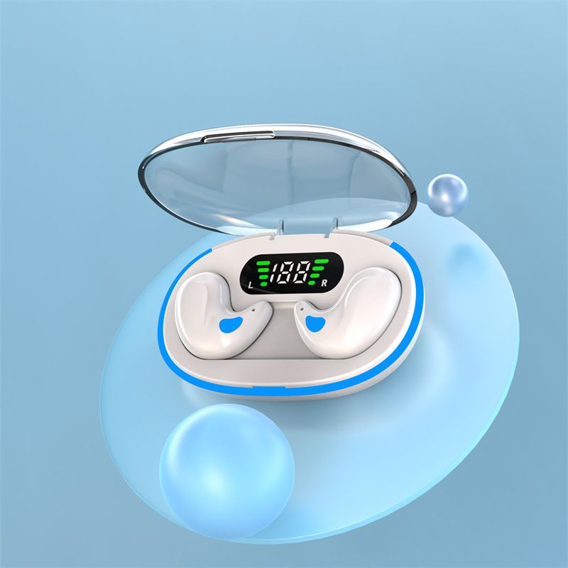 Aloking TWS Wireless Bluetooth Earphones X55 Sleep Invisible Headset Waterproof Noise Reduction Headset With Mic HD Call Mini Sport Game Earpods HIFI Sleep Wireless Earphone Earbuds Super Bass Earpods