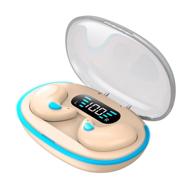 Aloking TWS Wireless Bluetooth Earphones X55 Sleep Invisible Headset Waterproof Noise Reduction Headset With Mic HD Call Mini Sport Game Earpods HIFI Sleep Wireless Earphone Earbuds Super Bass Earpods