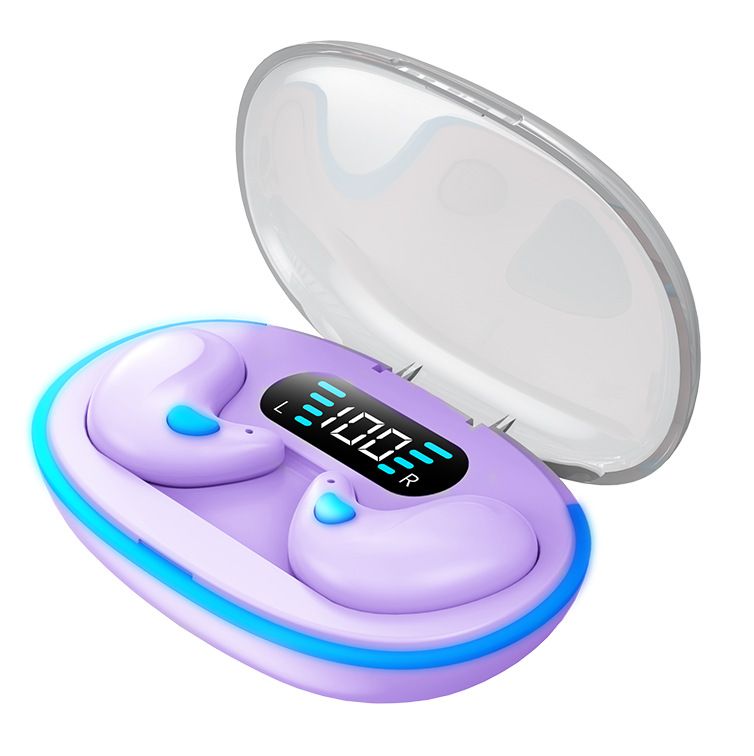 Aloking TWS Wireless Bluetooth Earphones X55 Sleep Invisible Headset Waterproof Noise Reduction Headset With Mic HD Call Mini Sport Game Earpods HIFI Sleep Wireless Earphone Earbuds Super Bass Earpods