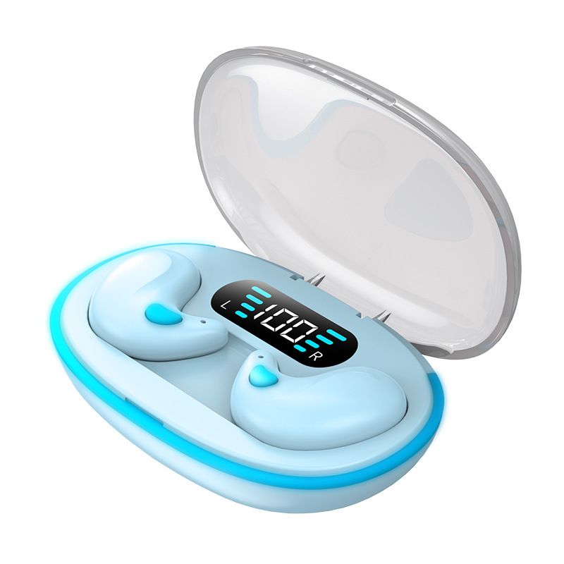 Aloking TWS Wireless Bluetooth Earphones X55 Sleep Invisible Headset Waterproof Noise Reduction Headset With Mic HD Call Mini Sport Game Earpods HIFI Sleep Wireless Earphone Earbuds Super Bass Earpods