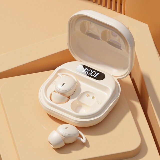Aloking Wireless Sleep Invisible Earbuds Bluetooth 5.4 Gaming Sport Headphones HiFi Stereo Bass Sound Music Headphones TWS Earphones Mini Wireless Earphones Noise Cancelling Bluetooth Earpods AirPods