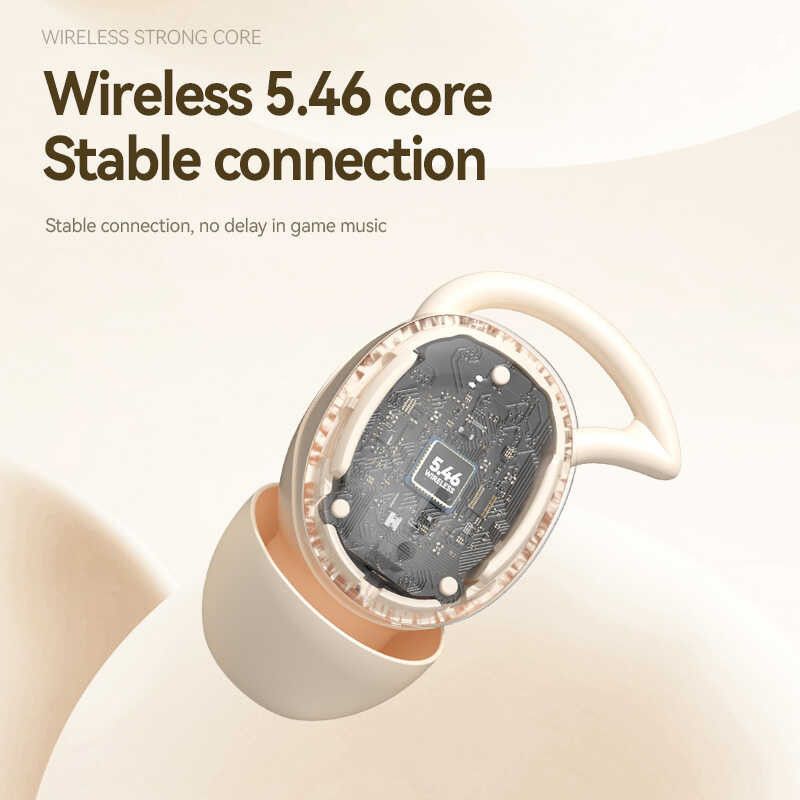 Aloking Wireless Sleep Invisible Earbuds Bluetooth 5.4 Gaming Sport Headphones HiFi Stereo Bass Sound Music Headphones TWS Earphones Mini Wireless Earphones Noise Cancelling Bluetooth Earpods AirPods