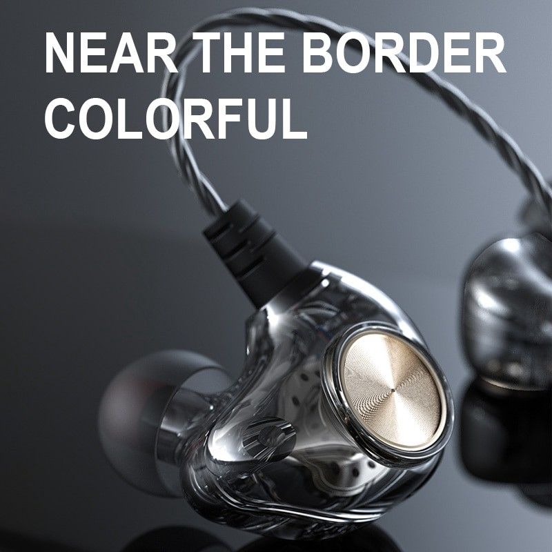 Aloking Type C Earphone Wired Control Noise Canceling Wired Earphone With Microphone K1 1.2M 3.5mm round plug Plug Wired Earphones In-ear 5D Stereo Earphone with Mic Music Wired Earphone Wired headset