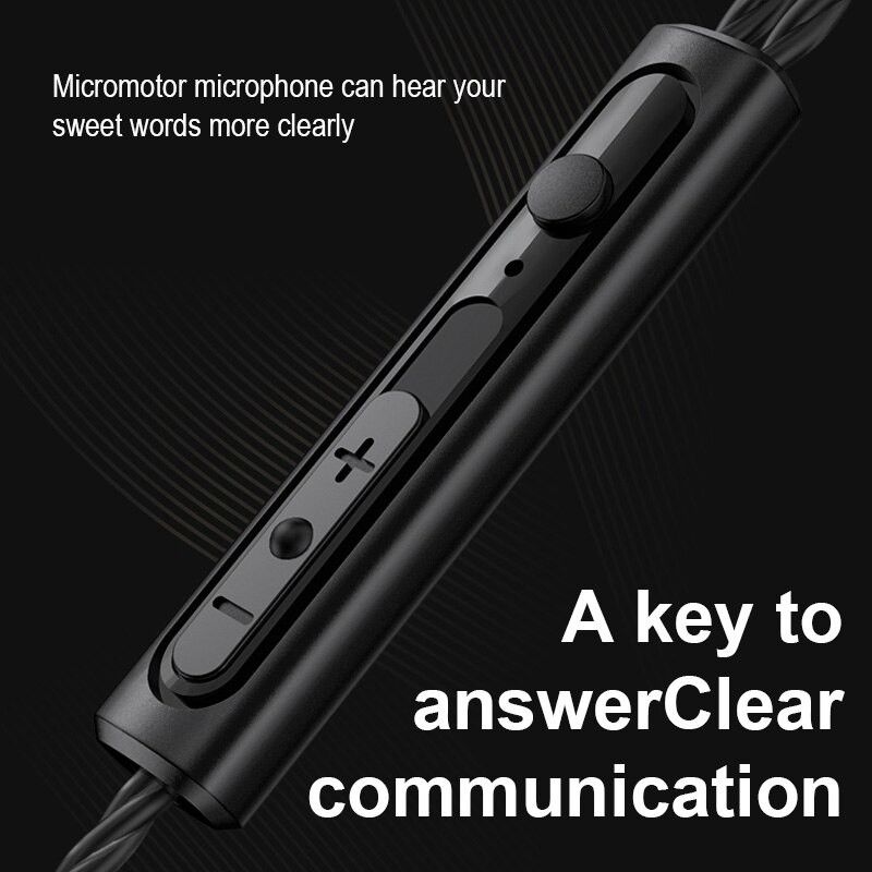 Aloking Type C Earphone Wired Control Noise Canceling Wired Earphone With Microphone K1 1.2M 3.5mm round plug Plug Wired Earphones In-ear 5D Stereo Earphone with Mic Music Wired Earphone Wired headset