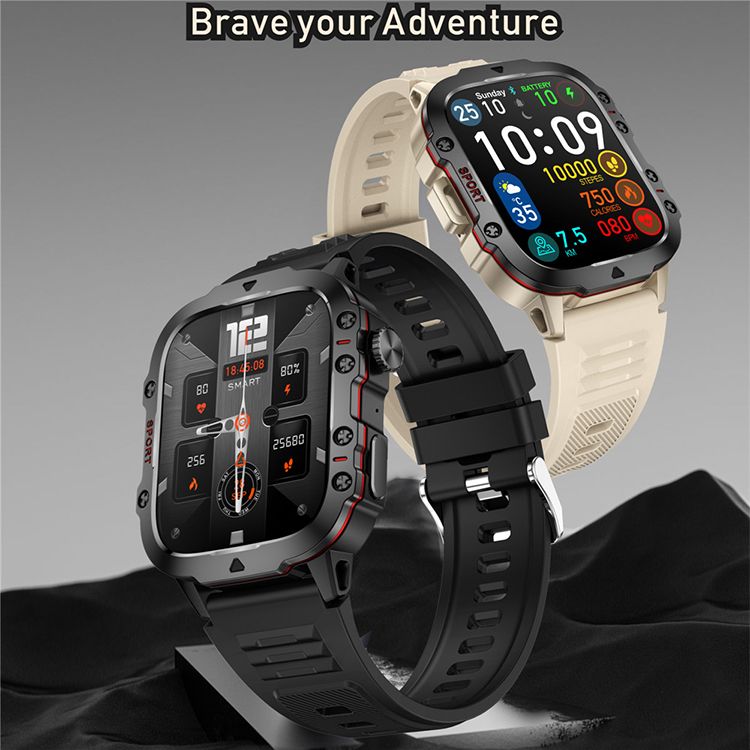 LIGE NEW QX11 Blurooth call Smart Watch Men Women 420mAh Large Battery 1.96 inch HD screen 3ATM Waterproof SOS Phone Call Outdoor Sports Smart Watch Heart Rate Sleep Monitoring Smartwatch For Men