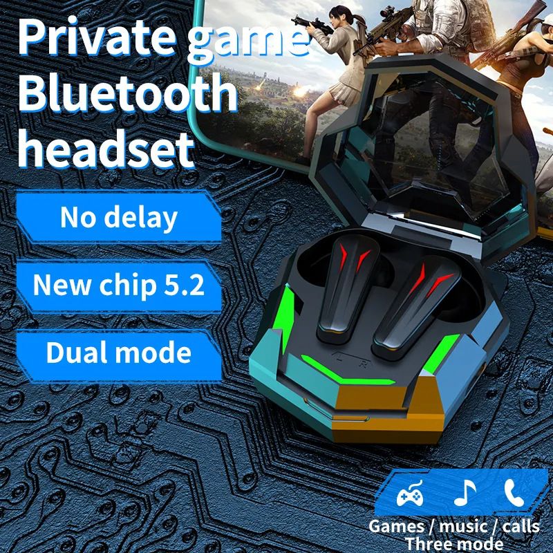 Q31 Bluetooth Earphones Wireless Headphones Sports LED Light Cool Design Gaming Earbuds Wireless Earphone Noise Cancelling HIFI Stereo Bass Headset Gamer Wireless Earbuds with Mic Earpods Sport Earbud