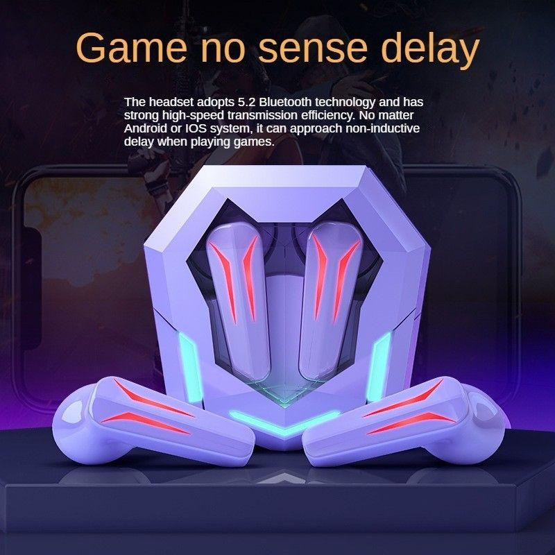Q31 Bluetooth Earphones Wireless Headphones Sports LED Light Cool Design Gaming Earbuds Wireless Earphone Noise Cancelling HIFI Stereo Bass Headset Gamer Wireless Earbuds with Mic Earpods Sport Earbud