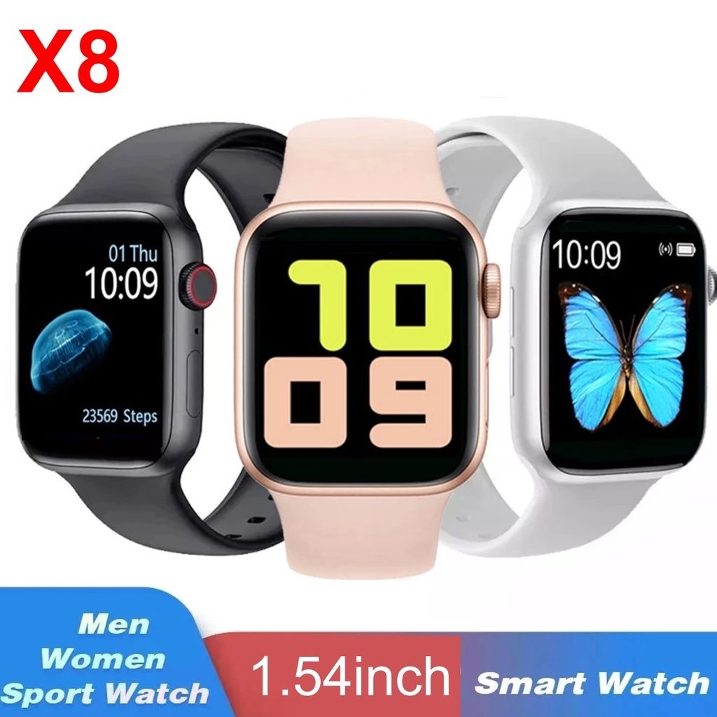 Full Touch X8 Smart Watch Waterproof Bluetooth Call Heart Rate Monitoring Women Men Smartwatch 1.54inch Iwo13 X8 Fitness Sports Smart Watch Couple Watches Unisex Watch Waterproof Watch Kids Watch