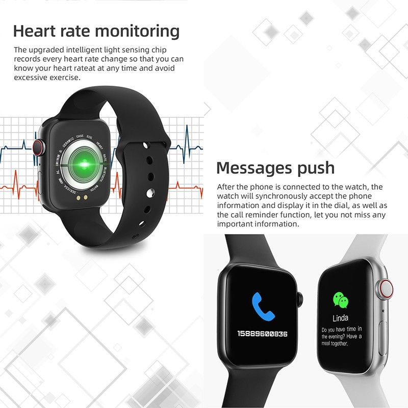 Full Touch X8 Smart Watch Waterproof Bluetooth Call Heart Rate Monitoring Women Men Smartwatch 1.54inch Iwo13 X8 Fitness Sports Smart Watch Couple Watches Unisex Watch Waterproof Watch Kids Watch