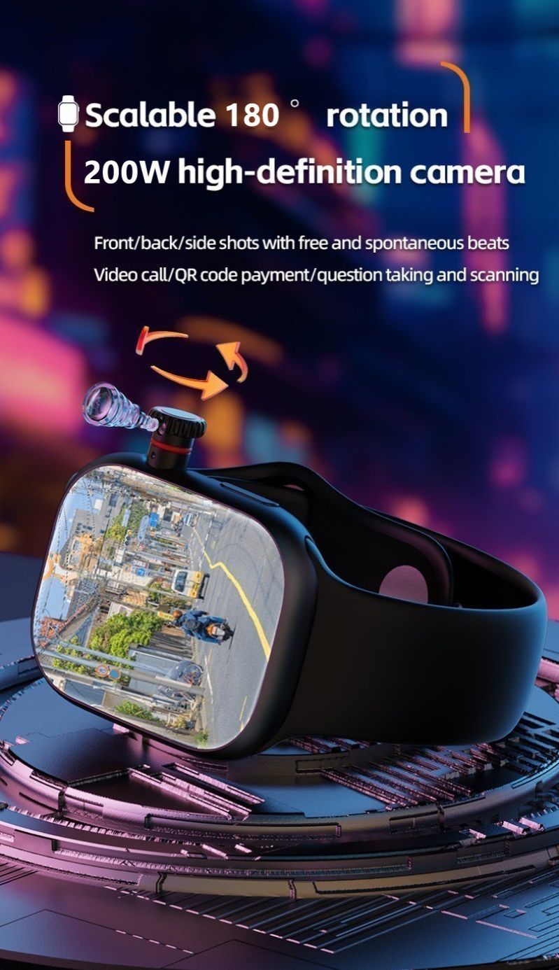 Men Smart Watch With SIM Card Slot Wifi 4G Bluetooth Women Smart watch Rotating Camera App Download AMOLED Men Smartwatch 2.06'' Full Screen Waterproof smart bracelet CD99 PK CDS9 DW89 S9 Smart Watch
