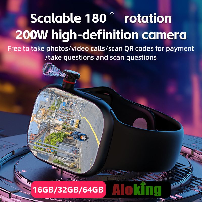 Men Smart Watch With SIM Card Slot Wifi 4G Bluetooth Women Smart watch Rotating Camera App Download AMOLED Men Smartwatch 2.06'' Full Screen Waterproof smart bracelet CD99 PK CDS9 DW89 S9 Smart Watch