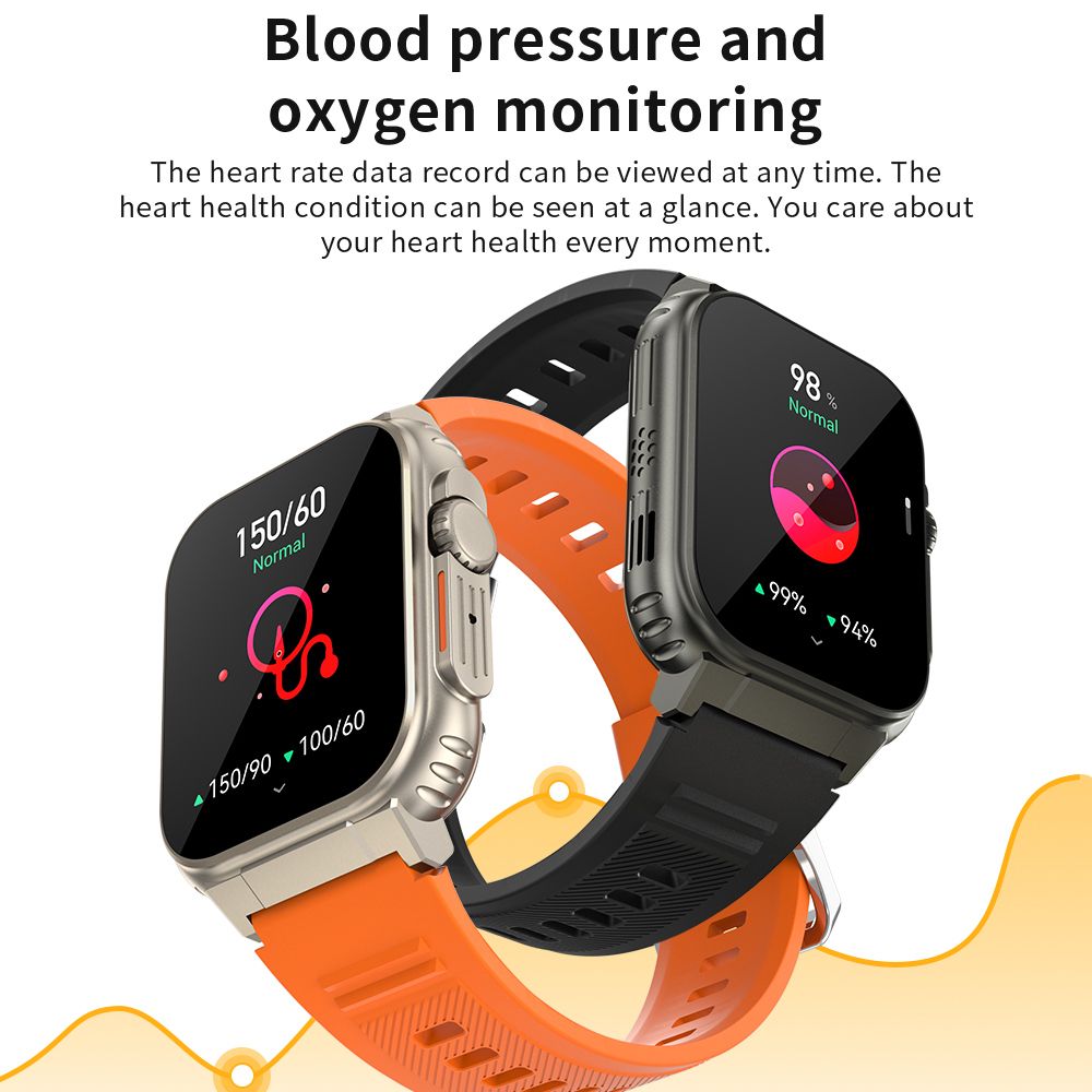 A70 Outdoor Sports smart watch Men Women Fitness Heart Rate Monitor Bluetooth Smart Watch Men 1.96'' Full Touch Sleep Monitor IP68 Waterproof Smart watch For Men Silver watch Wrist Watch Sport Watch