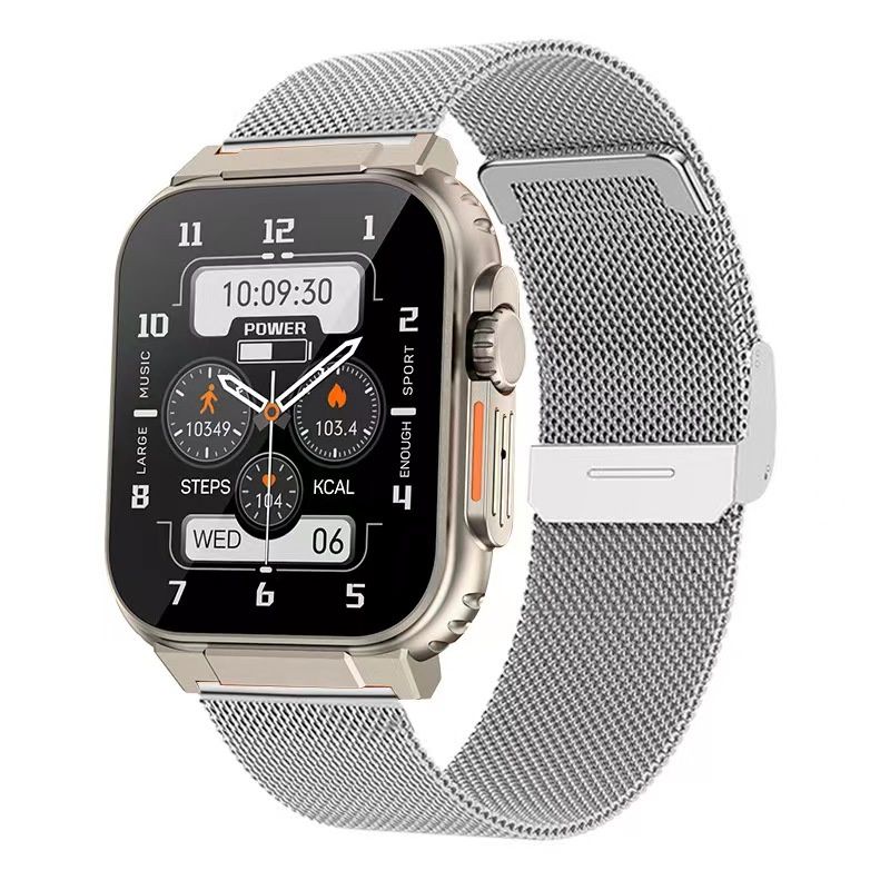 A70 Outdoor Sports smart watch Men Women Fitness Heart Rate Monitor Bluetooth Smart Watch Men 1.96'' Full Touch Sleep Monitor IP68 Waterproof Smart watch For Men Silver watch Wrist Watch Sport Watch