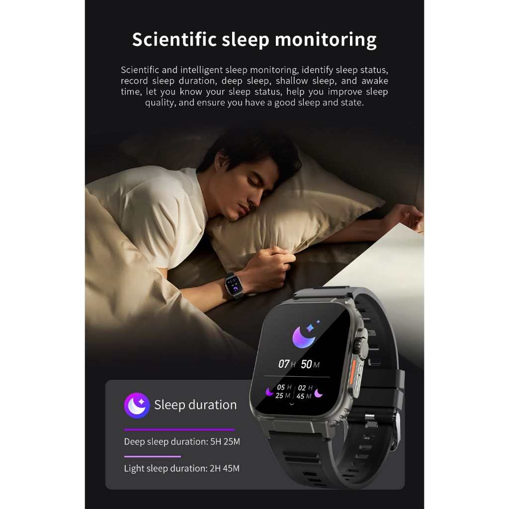 A70 Outdoor Sports smart watch Men Women Fitness Heart Rate Monitor Bluetooth Smart Watch Men 1.96'' Full Touch Sleep Monitor IP68 Waterproof Smart watch For Men Silver watch Wrist Watch Sport Watch