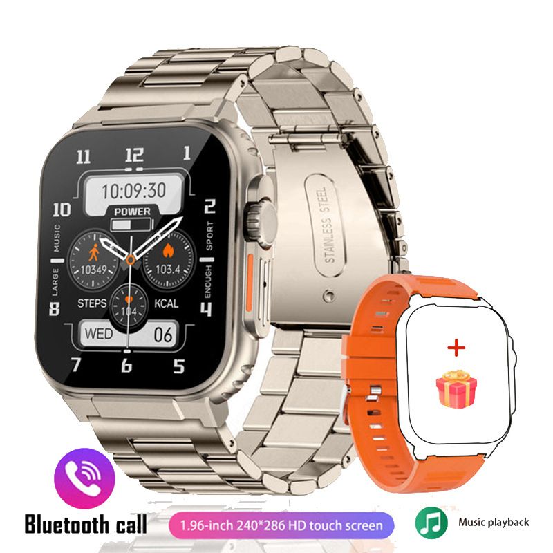 A70 Outdoor Sports smart watch Men Women Fitness Heart Rate Monitor Bluetooth Smart Watch Men 1.96'' Full Touch Sleep Monitor IP68 Waterproof Smart watch For Men Silver watch Wrist Watch Sport Watch