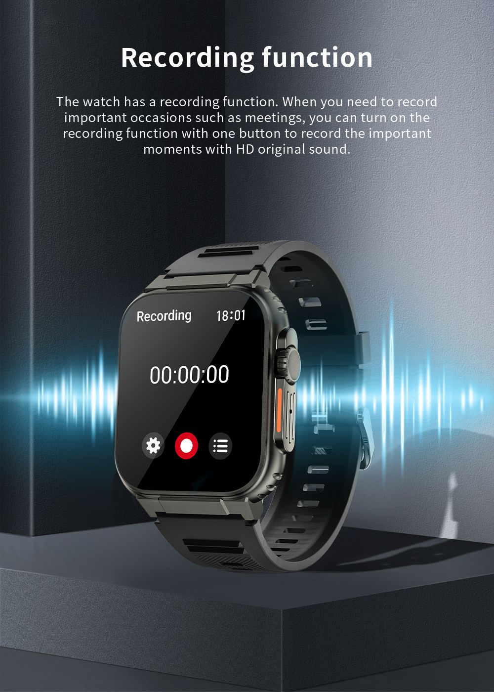 A70 Outdoor Sports smart watch Men Women Fitness Heart Rate Monitor Bluetooth Smart Watch Men 1.96'' Full Touch Sleep Monitor IP68 Waterproof Smart watch For Men Silver watch Wrist Watch Sport Watch