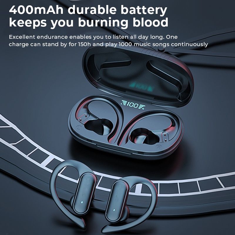 A520 TWS earphone Bluetooth 5.3 Wireless HD Call HiFi Stereo Sound Sport Bone Conduction Headphones With Mic Aloking Bluetooth Earphone Noise Cancelling Waterproof Sports Wireless Earbuds Earpods