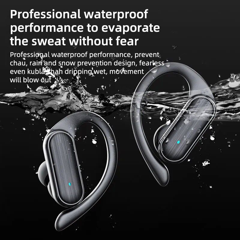 A520 TWS earphone Bluetooth 5.3 Wireless HD Call HiFi Stereo Sound Sport Bone Conduction Headphones With Mic Aloking Bluetooth Earphone Noise Cancelling Waterproof Sports Wireless Earbuds Earpods