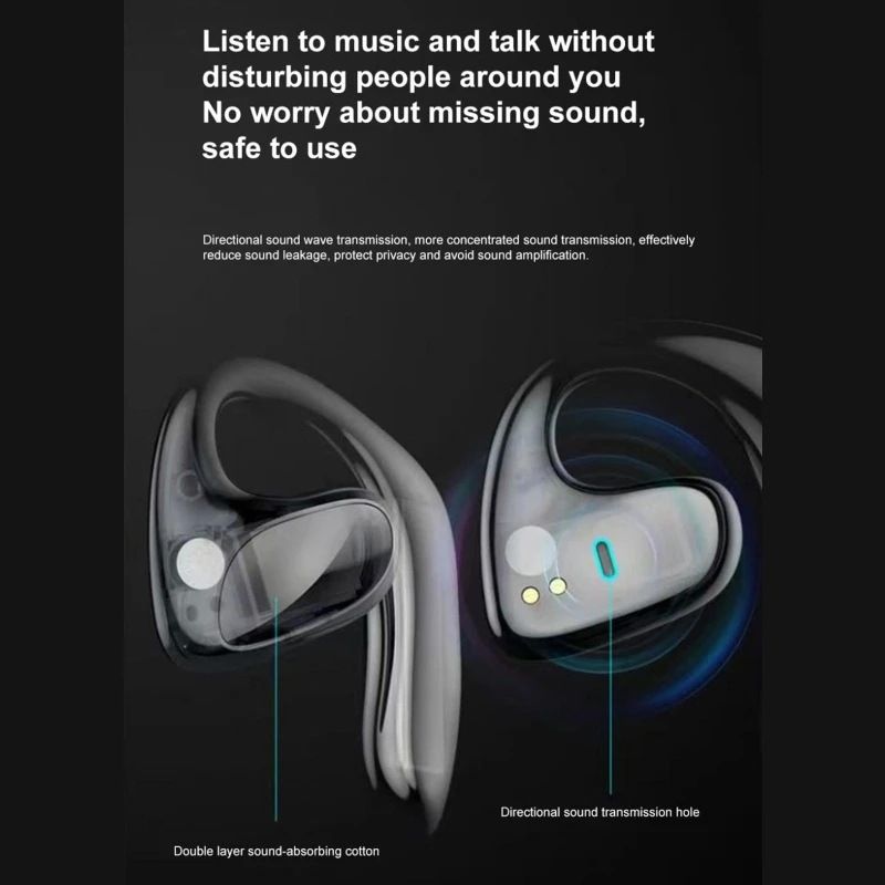 A520 TWS earphone Bluetooth 5.3 Wireless HD Call HiFi Stereo Sound Sport Bone Conduction Headphones With Mic Aloking Bluetooth Earphone Noise Cancelling Waterproof Sports Wireless Earbuds Earpods