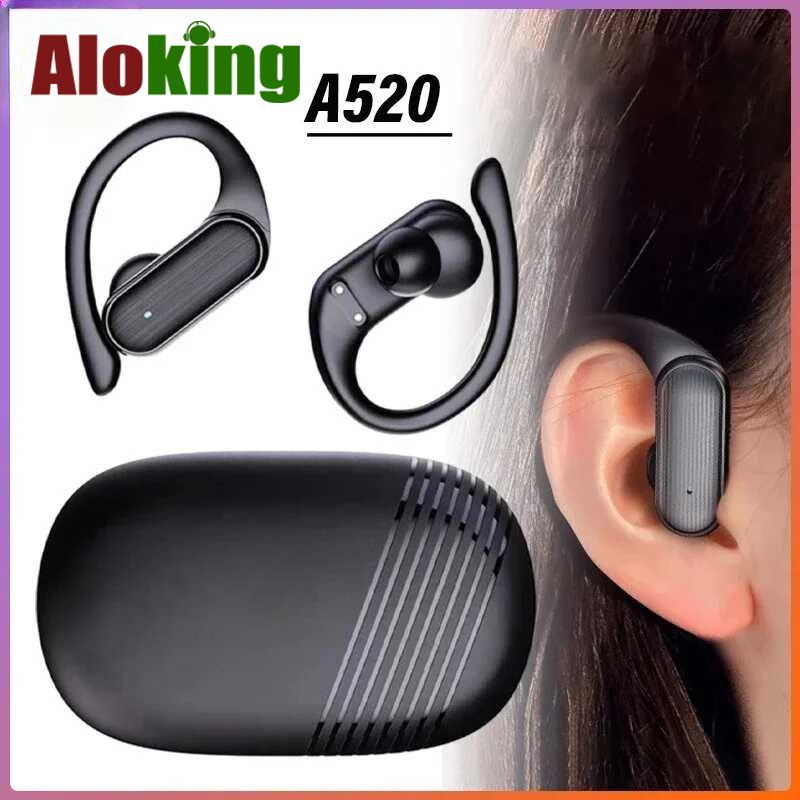 A520 TWS earphone Bluetooth 5.3 Wireless HD Call HiFi Stereo Sound Sport Bone Conduction Headphones With Mic Aloking Bluetooth Earphone Noise Cancelling Waterproof Sports Wireless Earbuds Earpods