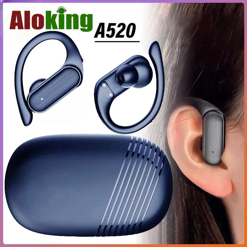 Aloking Noise Cancelling Wireless Earphones A520 TWS Wireless Bluetooth 5.0 Earphone Waterproof HiFi With Microphone Noise Reduction HiFi Stereo Sound Sport Earpods Bluetooth Headset Gaming Earbuds