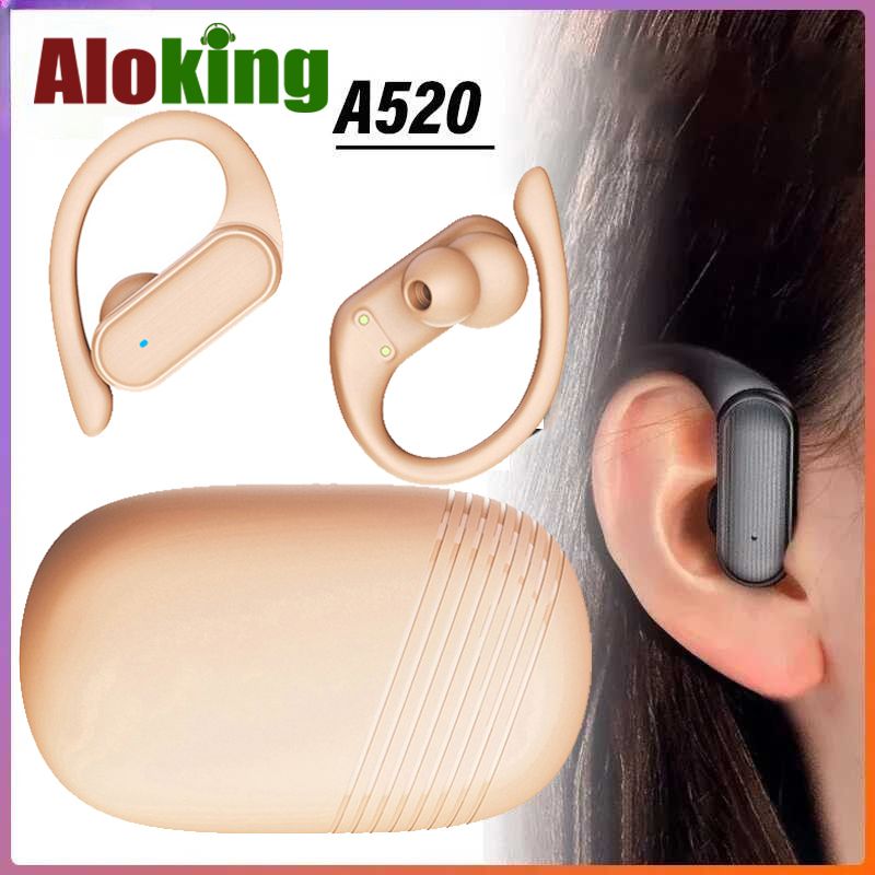 Aloking Noise Cancelling Wireless Earphones A520 TWS Wireless Bluetooth 5.0 Earphone Waterproof HiFi With Microphone Noise Reduction HiFi Stereo Sound Sport Earpods Bluetooth Headset Gaming Earbuds