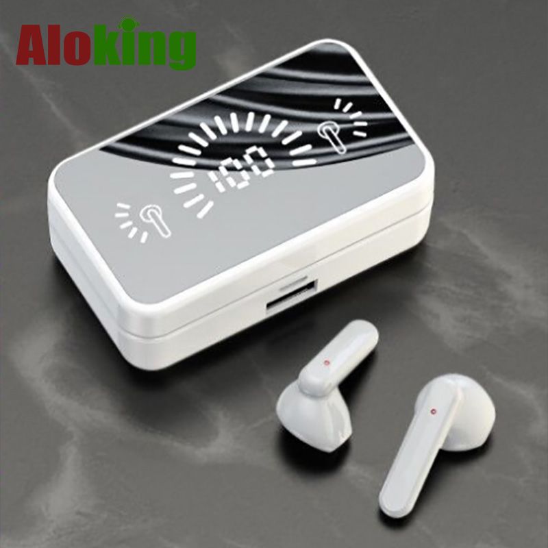Aloking Buds TWS S20 Mirror Earphone TWS Bluetooth Earbud Wireless Touch Control Headset Noise Reduction Bluetooth Earphone with Mic Gaming Earbuds Waterproof Bluetooth Headphone Earpods For Women
