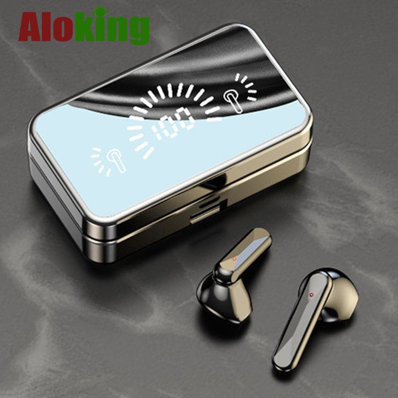 Aloking Buds TWS S20 Mirror Earphone TWS Bluetooth Earbud Wireless Touch Control Headset Noise Reduction Bluetooth Earphone with Mic Gaming Earbuds Waterproof Bluetooth Headphone Earpods For Women