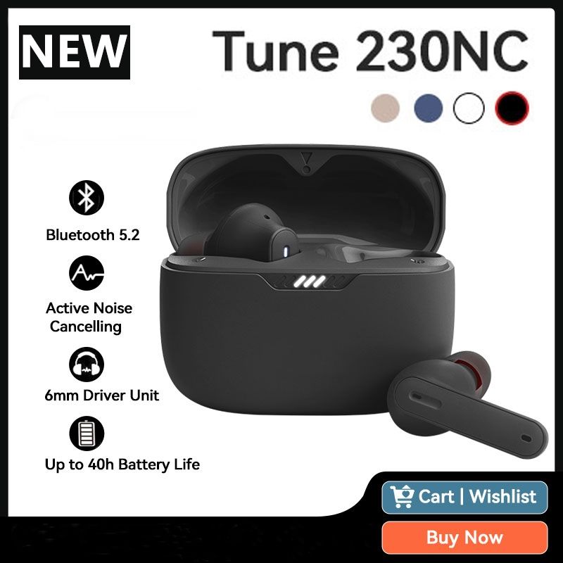 Aloking TWS Tune 230NC Active noise cancelling Pure Bass Wireless Earphone Bluetooth Earphone Touch Control Gaming Wireless Earbuds earpods HD Call Bluetooth Headphone Waterproof Sports Headset Blue