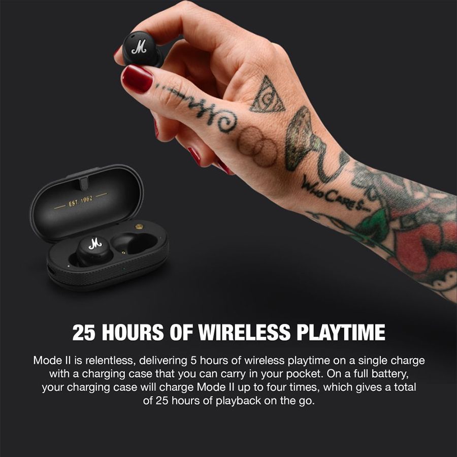 MODE II true wireless Bluetooth headset Marshall M2 Bluetooth headset with heavy bass TWS Wireless Earphone with Mic Gaming Earbuds Noise Cancelling Earpods Bluetooth Sleep buds Earphone For Sleeping
