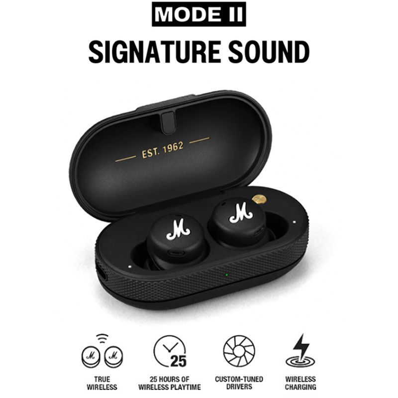 MODE II true wireless Bluetooth headset Marshall M2 Bluetooth headset with heavy bass TWS Wireless Earphone with Mic Gaming Earbuds Noise Cancelling Earpods Bluetooth Sleep buds Earphone For Sleeping