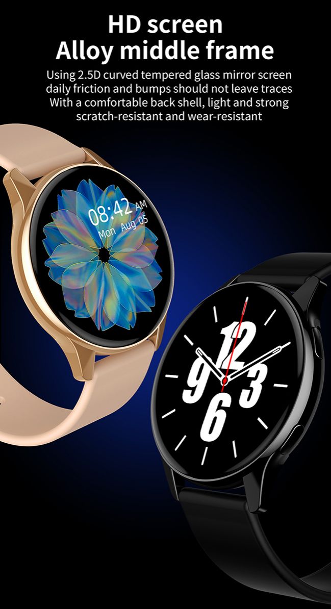 Ladies Watch T2Pro Women's Smart Watch Sports Fitness Heart Rate Health Monitoring IP67 Waterproof Smart Watch Bluetooth Call Round HD Screen Couple Watch Wrist Watch Smart Beacelet Men Smartwatch