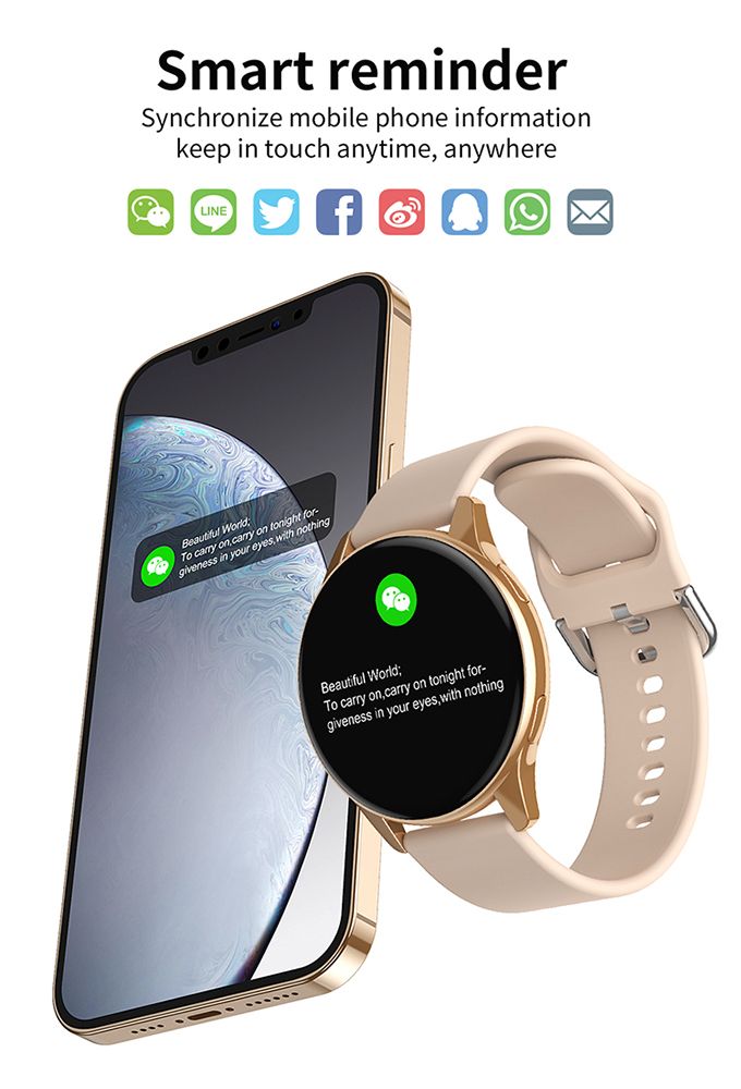 Ladies Watch T2Pro Women's Smart Watch Sports Fitness Heart Rate Health Monitoring IP67 Waterproof Smart Watch Bluetooth Call Round HD Screen Couple Watch Wrist Watch Smart Beacelet Men Smartwatch